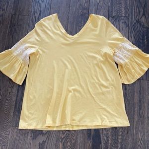 Double V Embroidered Tee